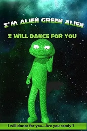 我是绿色外星人，为你跳支舞